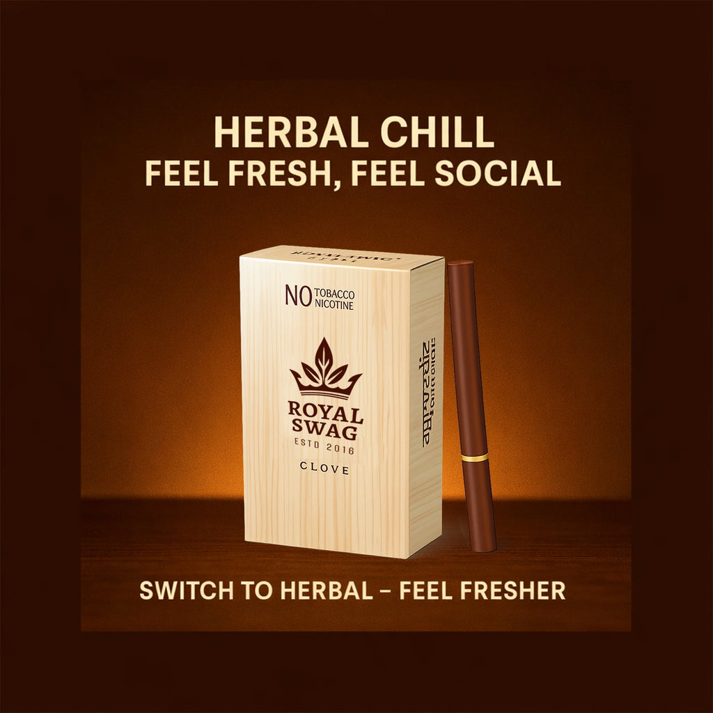 Ayurvedic & Herbal Cigarette, Clove Smoke Nicotine Free & Tobacco Free Cigarettes - (100 Sticks)