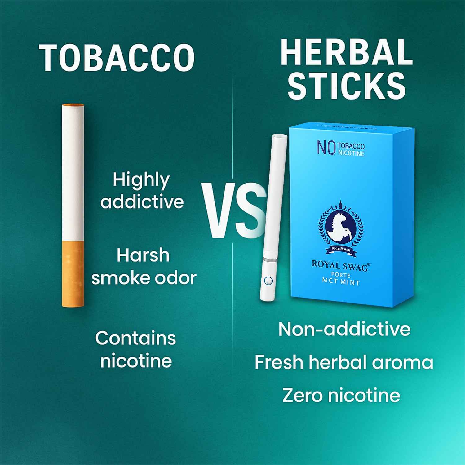 Herbal Cigarettes 40 Sticks - 04 Flavour(Clove, Frutta, Mint, Regular)