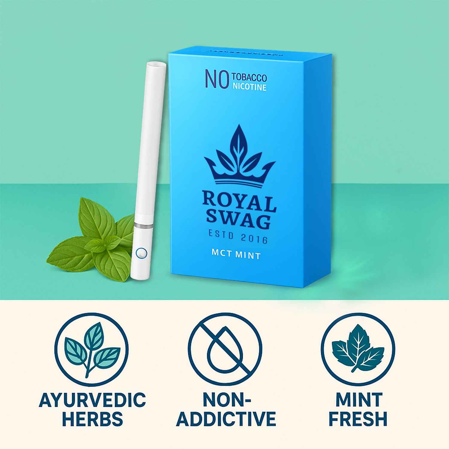 Herbal Cigarette Combo Pack of Clove, Frutta and Mint Flavour Smoke (10 Stick Each) Nicotine Free With 1 Shot