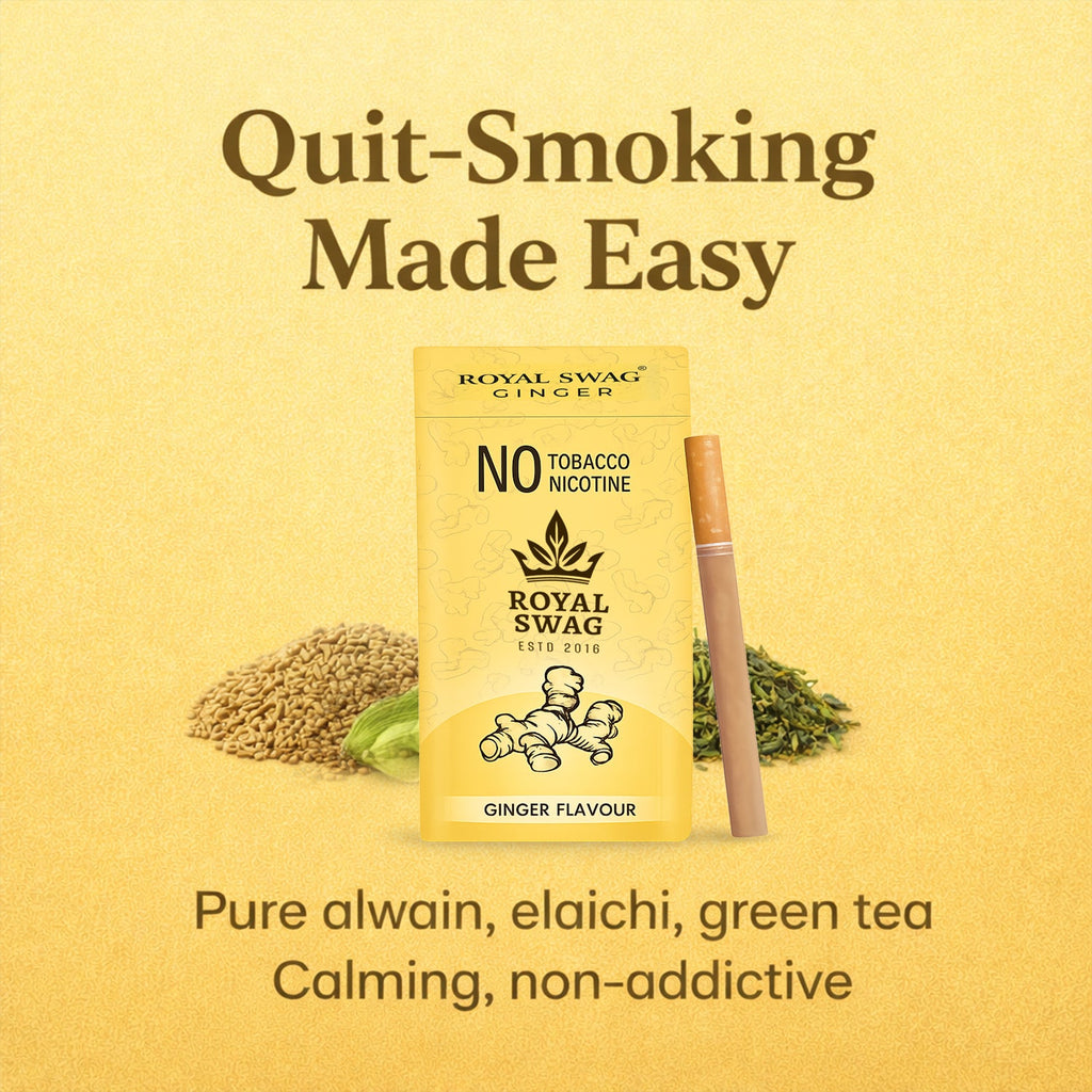 Natural Herbal Cigarettes Ginger Flavour(10 Sticks) 100% Tobacco-Free and Nicotine