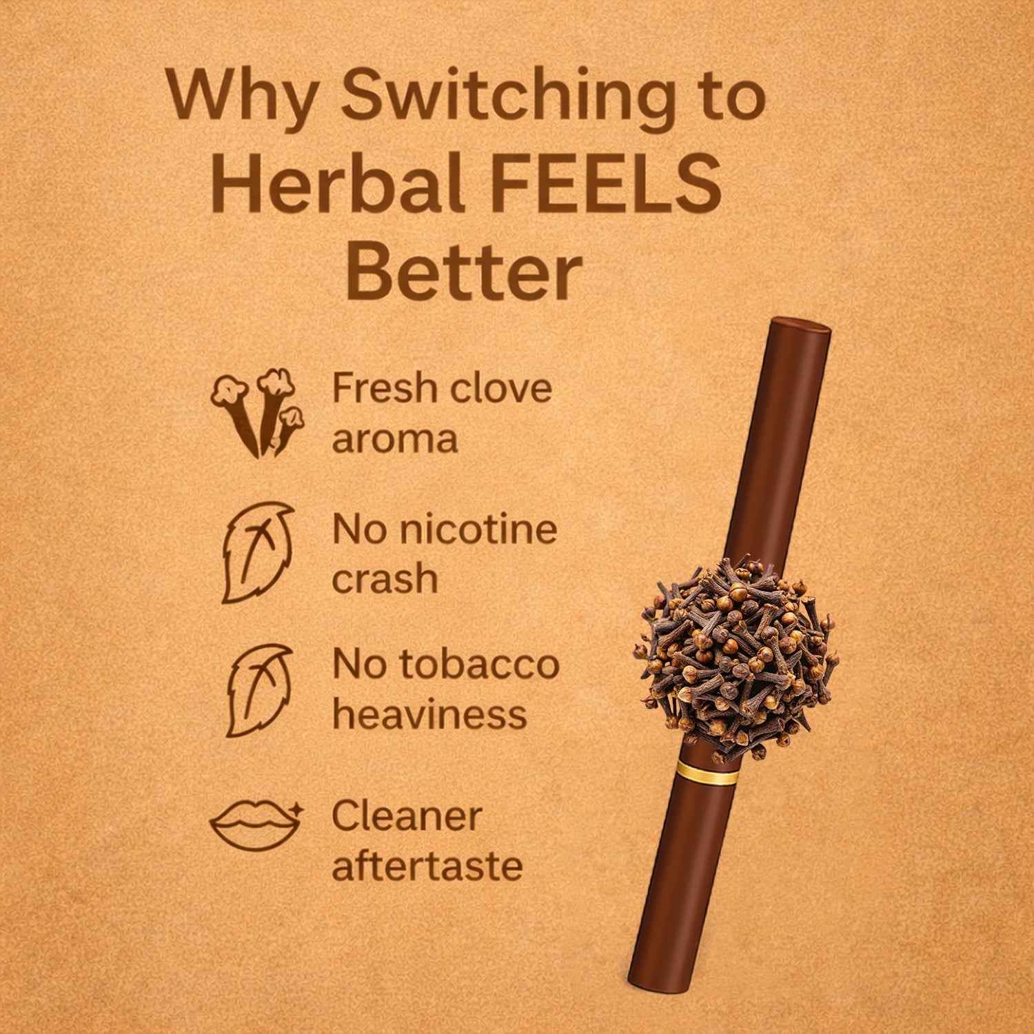 Herbal Cigarettes 40 Sticks - 04 Flavour(Clove, Frutta, Mint, Regular)