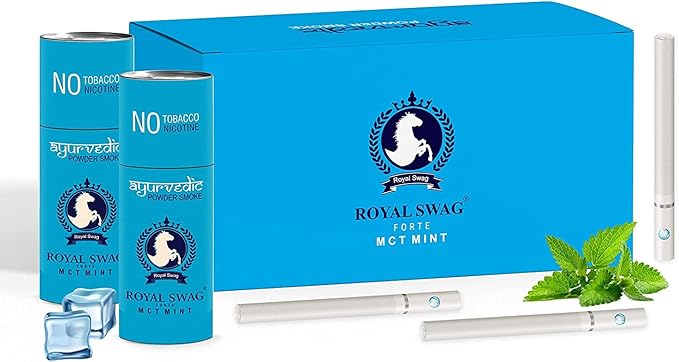 Royal Swag Ayurvedic Herbal Mint Flavoured (MCT) Cigarettes - 05 Sticks Packet
