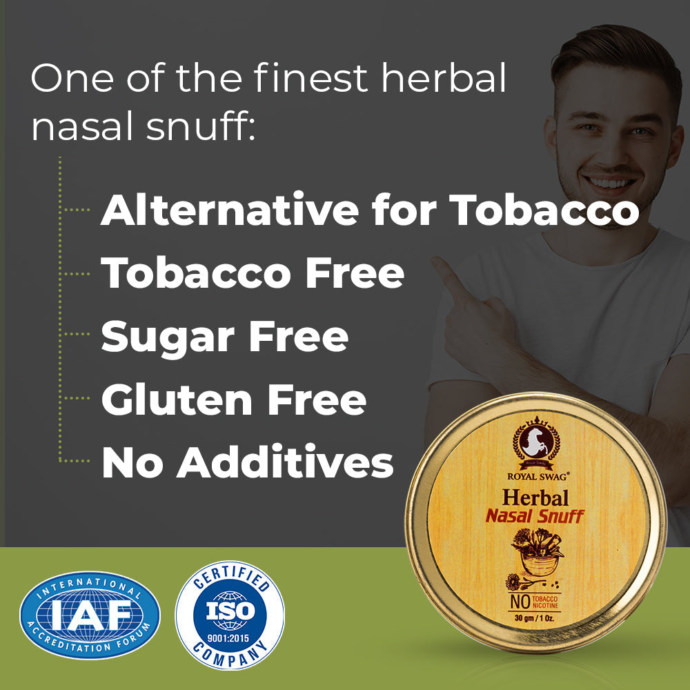 Herbal Nasal Snuff Tobacco Free Mint Snuff (1 Pack=30 g /1 oz)