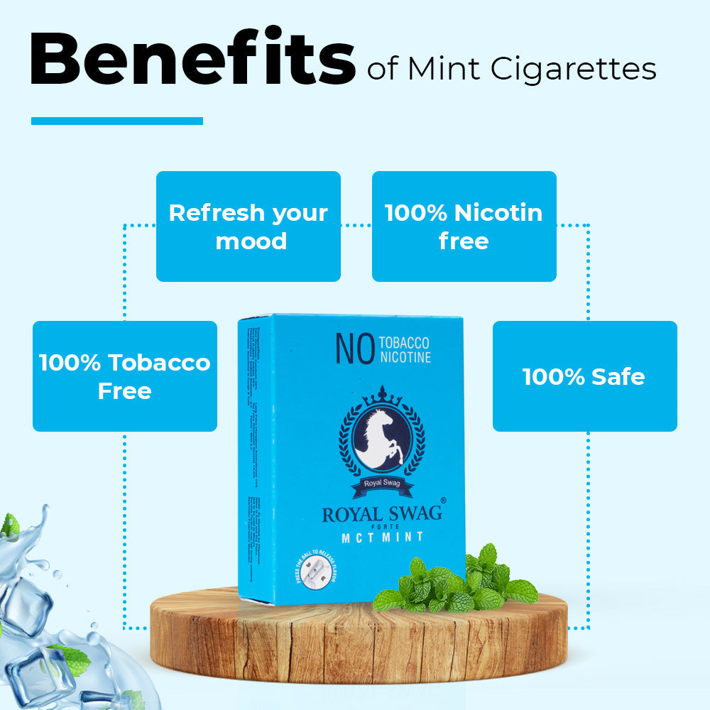 Royal Swag Ayurvedic Herbal Mint Flavoured (MCT) Cigarettes - 20 Sticks