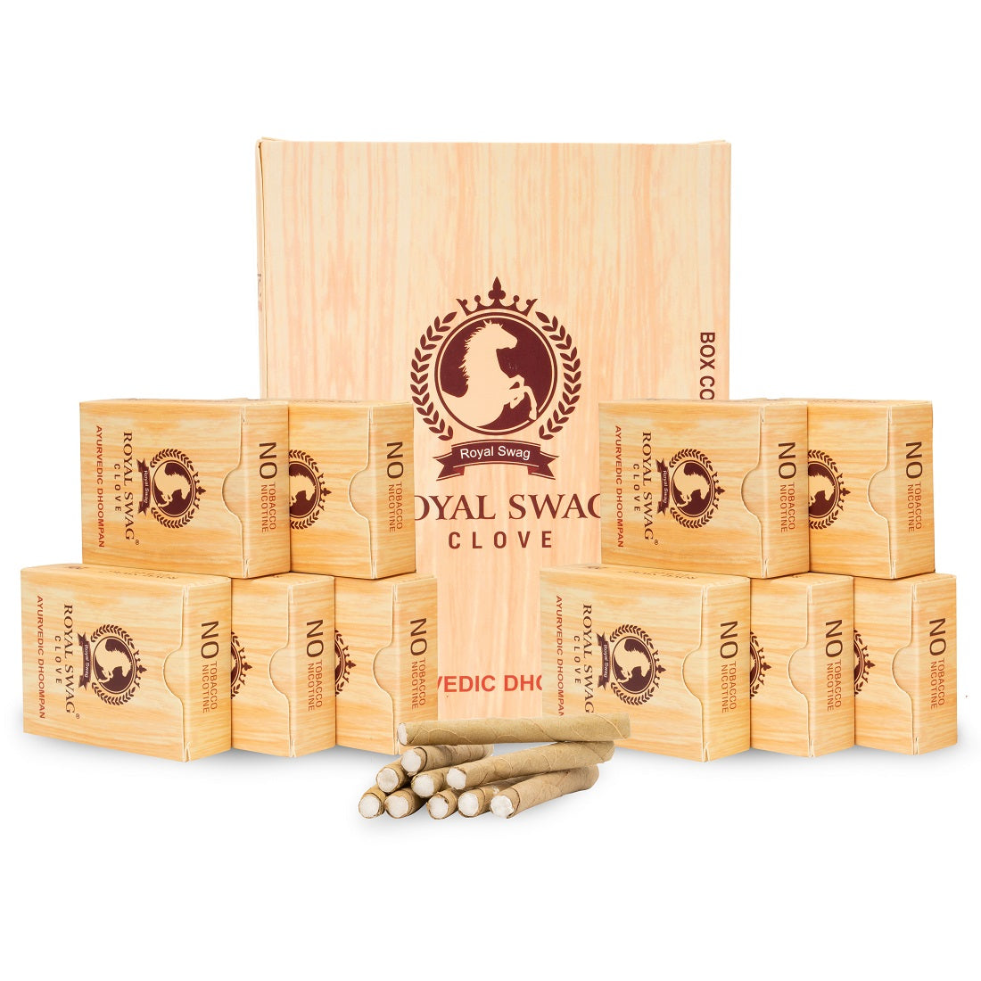 Long Ayurvedic Herbal Filtered Bidi (Pack of 10 - 20 Bidi/Pack)