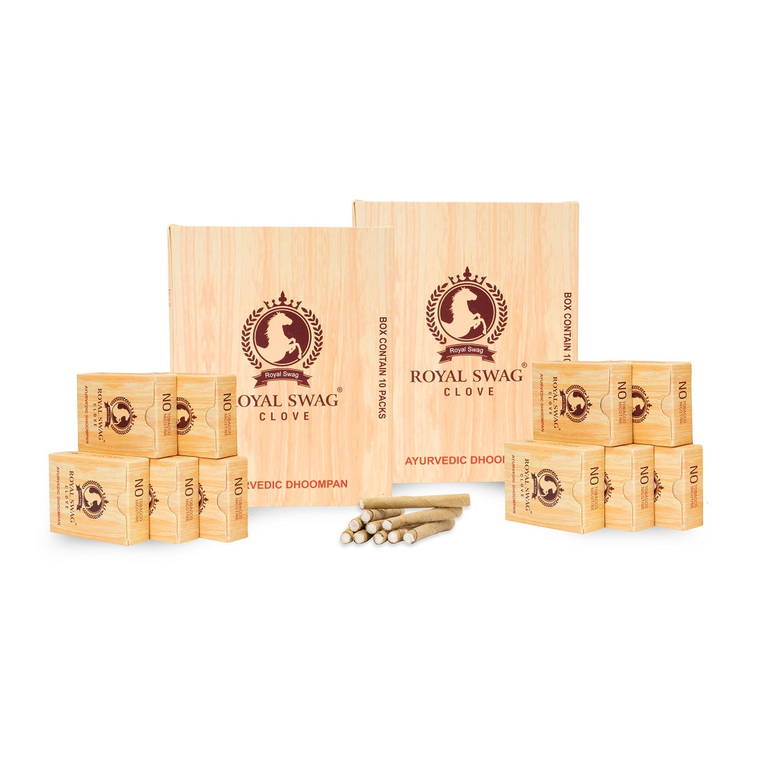 Long Ayurvedic Herbal Filtered Bidi (Pack of 20 - 20 Bidi/Pack)
