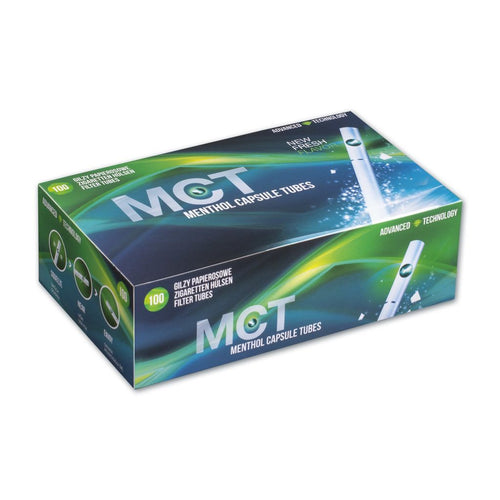 20 mm MCT Menthol Capsule Ayurvedic Herbal Cigarettes - 100 Tubes