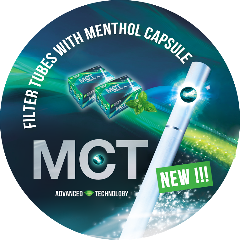 20 mm MCT Menthol Capsule Ayurvedic Herbal Cigarettes - 100 Tubes