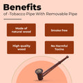 Brown Colour Vintage Wooden Smoking Pipe