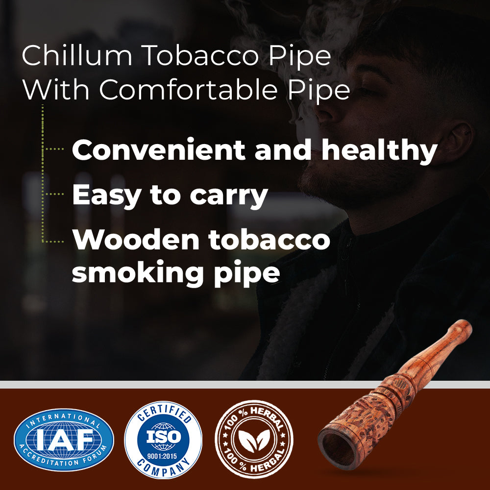 Mughal Style Chillum Pipe For Smoking Wood Pipe